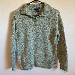 Karen Scott Collared Henley Sweater